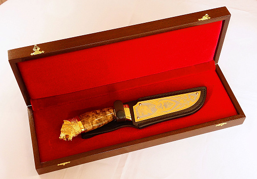 Нож "Боров" /дамаск/.№5 Златоуст купить с доставкой Нож "Боров" /дамаск/.№5 Златоуст